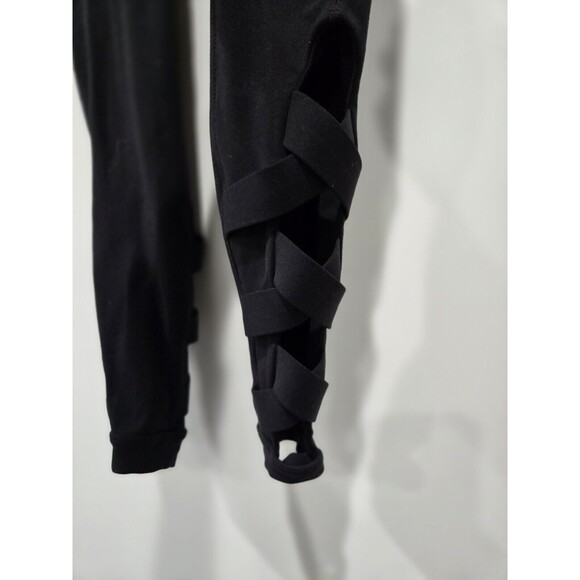 Athleta High Rise Cut Out Chaturanga Tight Black Leggings Sz SP Criss Cross Back - Picture 5 of 9
